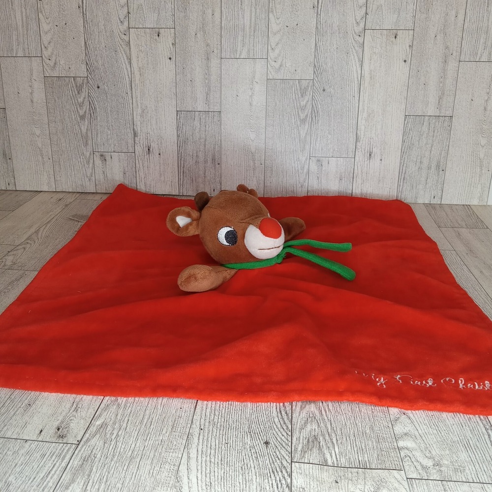 Rudolph the Red Nosed Reindeer My First Christmas Plush Security Blanket Lovie